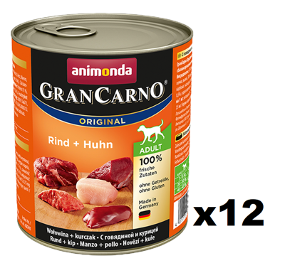 Animonda Dog Animonda GranCarno Adult Rind und Huhn 12x800g