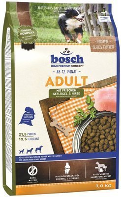 Bosch Adult - Geflügel & Hirse 3kg +Überraschung für den Hund