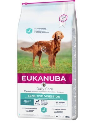EUKANUBA Daily Care Adult Sensitive Digestion 12kg + Überraschung für den Hund