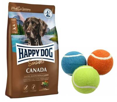 Happy Dog Supreme Sensible Canada 11kg + Schwimmender Tennisball 1 Stück GRATIS!