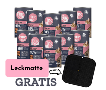 PetRepublic Fine Meat Kalbfleischschale 10x400g für Katzen + Leckmatte GRATIS!!!