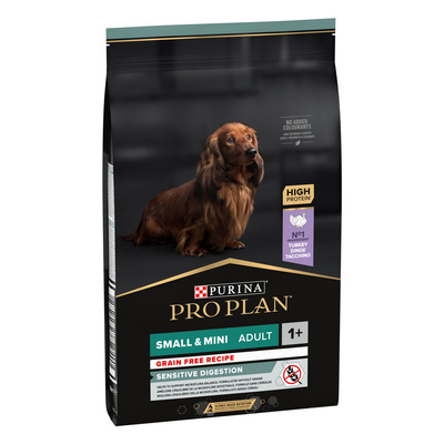 Purina PRO PLAN Grain Free Adult Small Mini Sensitive Digestion 7kg + Überraschung für den Hund
