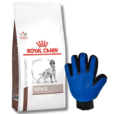 ROYAL CANIN Hepatic HF 16 12kg + Kämm Handschuh GRATIS