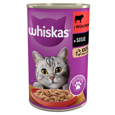 Whiskas Adult mit Rindfleisch in Katzensauce 24x400g