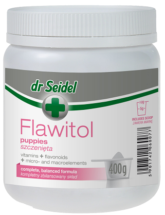  Dr. Seidel FLAWITOL für Welpen Vitamin- und Mineralstoffpräparat mit Traubenflavonoiden 400g