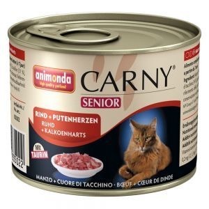 Animonda Cat Carny Senior Rind und Pu­ten­her­zen 200g