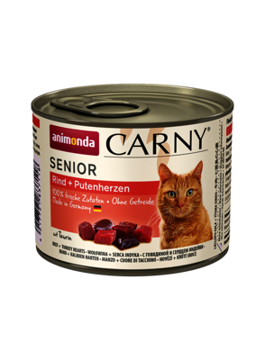 Animonda Cat Carny Senior Rind und Pu­ten­her­zen 200g