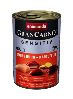 Animonda Dog GranCarno Sensitiv Adult Reines Huhn und Kartoffeln 12x400g 