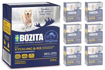 BOZITA Dog: Huhn und Reis in Gelee 6x370g