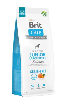 BRIT CARE Dog Grain-free Junior Large Breed Salmon 12kg + Überraschung für den Hund