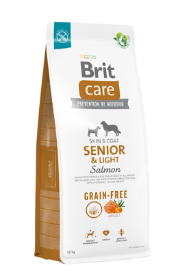 BRIT CARE Dog Grain-free Senior & Light Salmon 2x12kg
