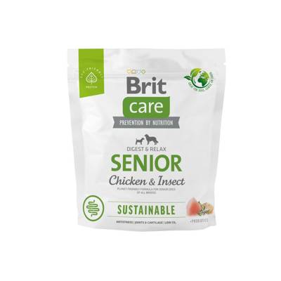 BRIT CARE Dog Sustainable Senior Chicken & Insect 1kg