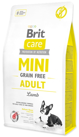 BRIT CARE Mini Grain-Free Adult Lamb 2kg + Überraschung für den Hund