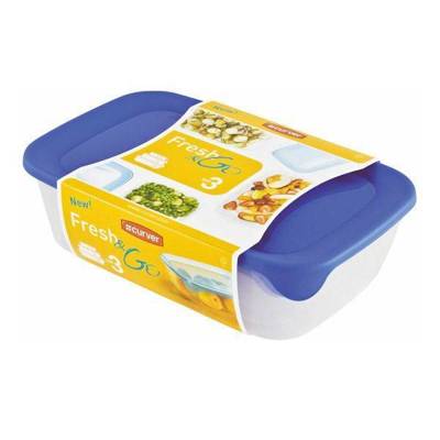 Curver Fresh & Go Lebensmittelbehälter-Set 2L + 1L + 0,5L - gelb