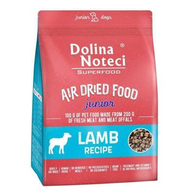 DOLINA NOTECI Superfood Junior Gericht mit Lamm - Trockenfutter für Hunde 5kg + Mr.BIG Junior 400g GRATIS
