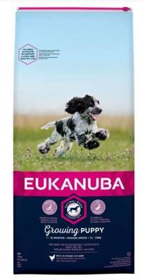 EUKANUBA Growing Puppy/Junior Medium Breed 15kg+Überraschung für den Hund