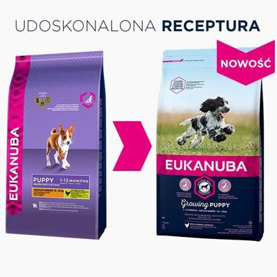 EUKANUBA Growing Puppy/Junior Medium Breed 2x15kg
