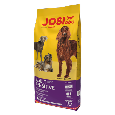 JOSERA JosiDog Adult Sensitive 15kg  + Mr.BIG Stücke in Sauce mit Rindfleisch 400g für Hunde