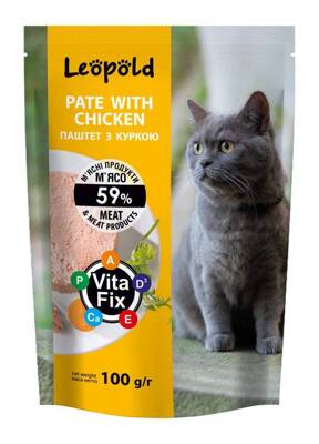 Leopold Fleischpastete mit Huhn für Katzen 100g 