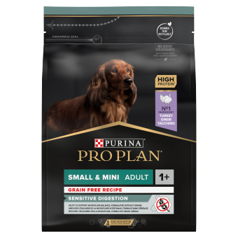 PRO PLAN Sensitive Digestion Small & Mini Adult Truthahn-reiches Hundefutter 2,5kg
