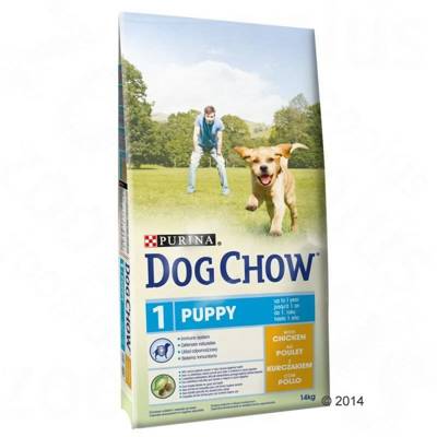 PURINA Dog Chow Puppy Chicken 14kg + Überraschung für den Hund