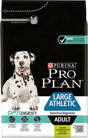 PURINA PRO PLAN Large Adult Athletic Lamm & Reis OPTIDIGEST 14kg + Überraschung für den Hund