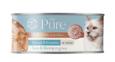 PetRepublic Pure Huhn & Thunfisch + Thunfisch & Garnelen in Sauce 24x80g