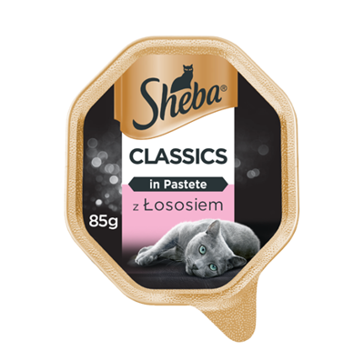 SHEBA® Classics 22x85g mit Lachs - Katzennassfutter in Pastete