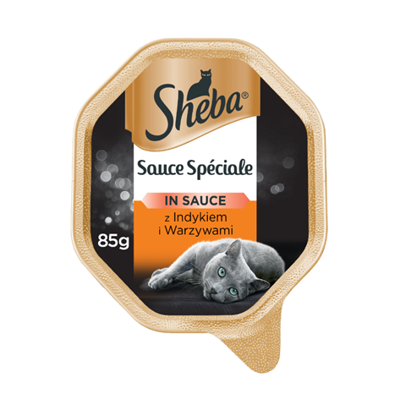 SHEBA® Sauce Speciale 85g mit Pute und Gemüse - Nassfutter in Sauce