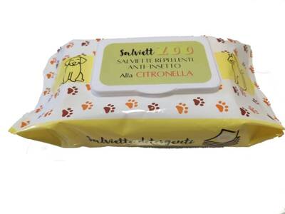 SalviettZOO - Hunde- und Katzenpflegetücher 50 Stück (Zitrone)