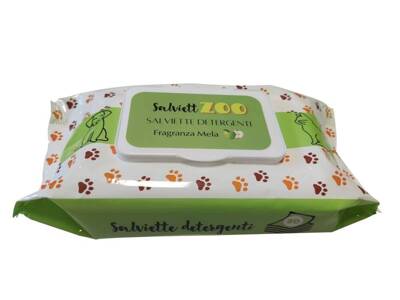 SalviettZOO - Hunde- und Katzenpflegetücher 50 Stück (mit Apfelduft)