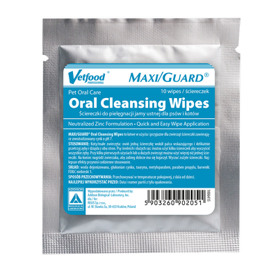 VETFOOD MAXI/GUARD Oral Cleansing Wipes 10 Stk.