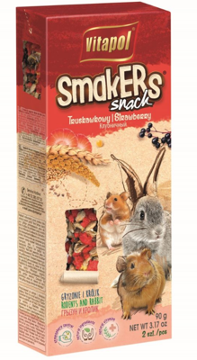 VITAPOL Smakers Kolben Erdbeere für Nagetiere und Kaninchen 2 Stk