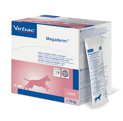 Virbac Megaderm 28x8 ml Nahrungsergänzungsmittel für Hunde 10-30 kg bei Hautproblemen