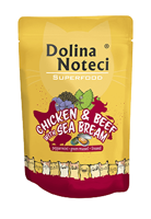 DOLINA NOTECI Superfood -  Huhn und Rindfleisch mit Seebrasse -Beutel 85g