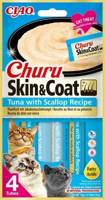 INABA Churu Skin & Coat für Katzen Thunfisch und Jakobsmuschel Geschmack 4x14g